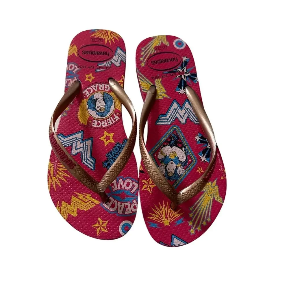 Wonder Woman Havaianas Red Flip Flop size 3 / 4